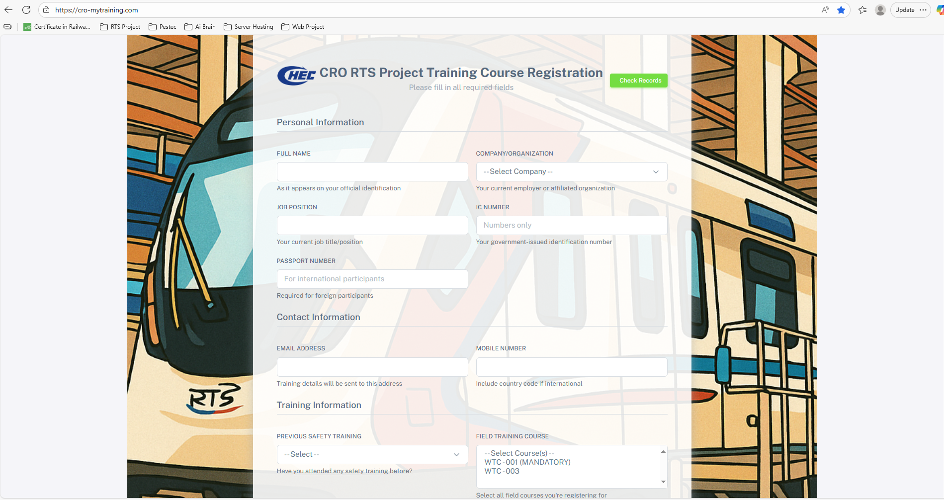CRO MyTraining